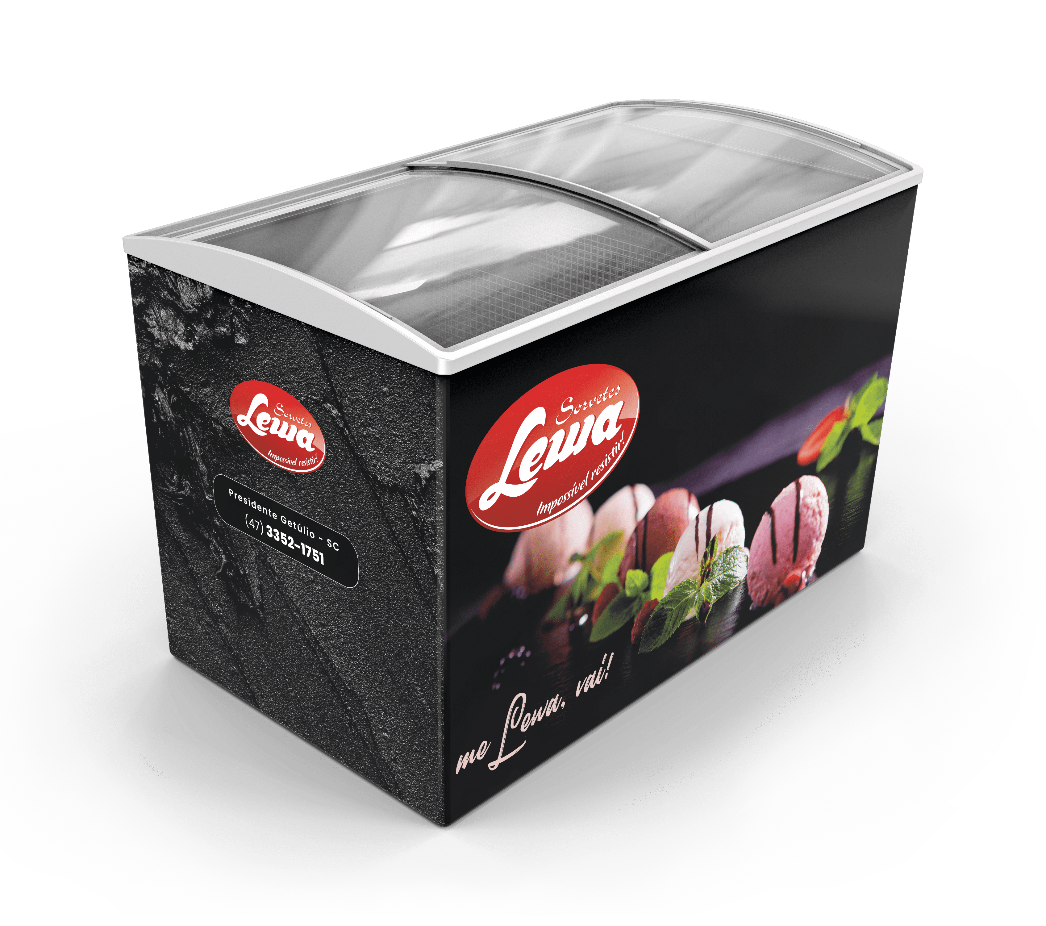 Ice Cream Showcase Cooler Mockup 1 2 1